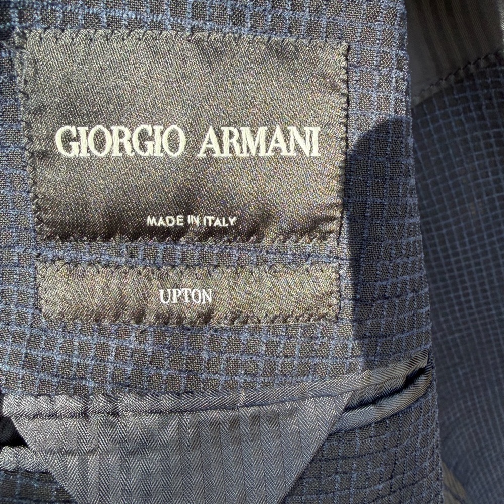Giorgio Armani Waffle Style Navey Jacket